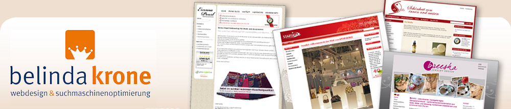 belinda krone webdesign & suchmaschinenoptimierung – Webdesign, Homepage, Internetauftritte, Websites, Webseiten aus Köln für Handel und Gastronomie