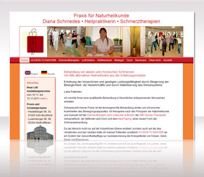 Website der Praxis für alternative Schmerztherapie Heilpraktikerin Diana Schmedes in Köln – Buchforst und Hürth – Efferen
